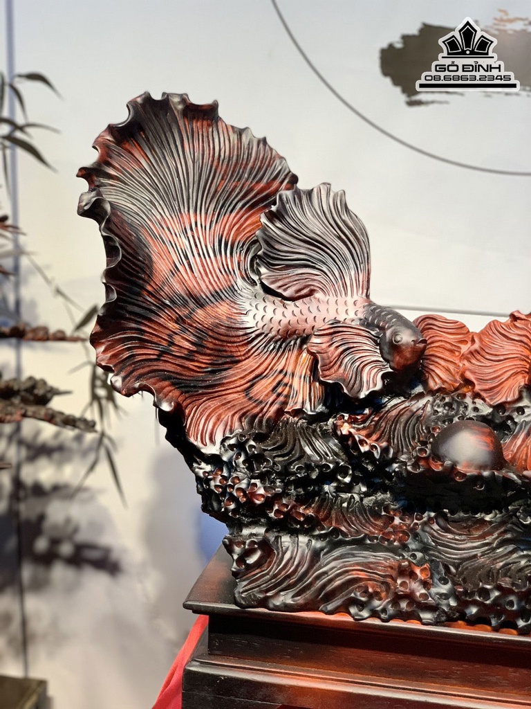 Tương Cá Xiêm Gỗ Trắc Cao 43 Ngang 74 Sâu 32 (cm) 2