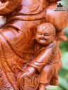 Tượng Phật Di Lặc Vác Cành Đào Gỗ Hương Đá Cao 90 Ngang 46 Sâu 44 (cm) 1