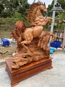 Tượng Ngựa Phong Thủy (Nhất Mã) Gỗ Hương Cao 115 Ngang 76 Sâu 37 (cm) 0