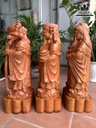 Tượng Phúc Lộc Thọ (Tam Đa) Gỗ Hương Đá Cao 70 Ngang 26 sâu 22 (cm0 1
