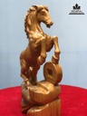 Tượng Ngựa Phong Thủy (Nhất Mã) Gỗ Ngọc Am Cao 46 Ngang 30 Sâu 14 (cm) 1