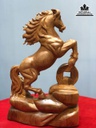 Tượng Ngựa Phong Thủy (Nhất Mã) Gỗ Ngọc Am Cao 46 Ngang 30 Sâu 14 (cm) 2