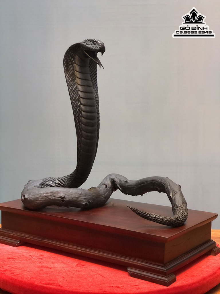 Tương Rắn Gỗ Mun Sừng Cao 74 Ngang 58 Sâu 36 (cm) 1