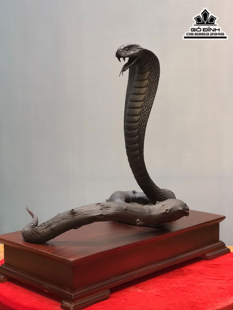 Tương Rắn Gỗ Mun Sừng Cao 74 Ngang 58 Sâu 36 (cm) 2