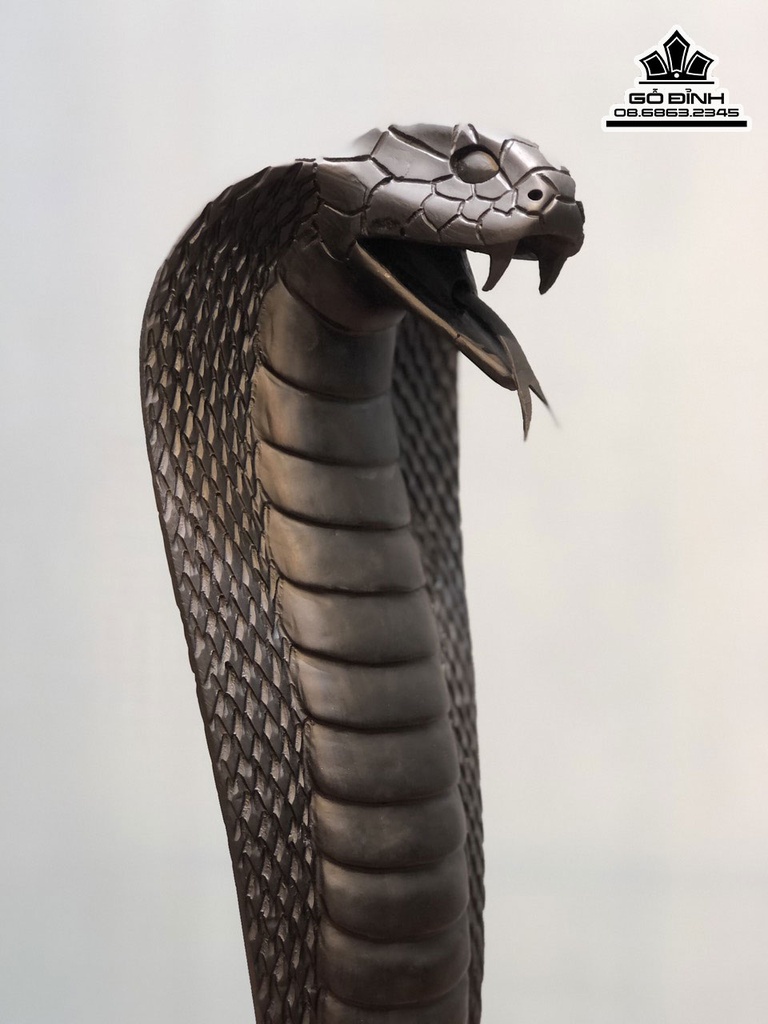 Tương Rắn Gỗ Mun Sừng Cao 74 Ngang 58 Sâu 36 (cm) 4