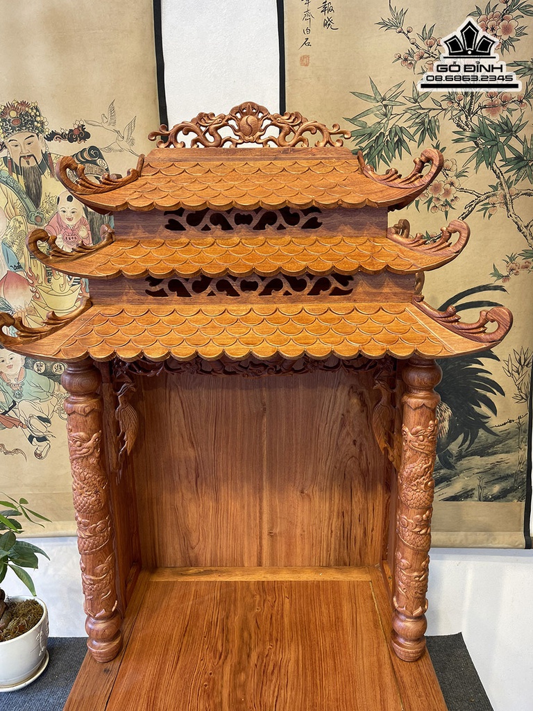 Bàn Thờ Ông Địa Gỗ Hương Đá Cao 110 Ngang 70 Sâu 70 (cm) 1