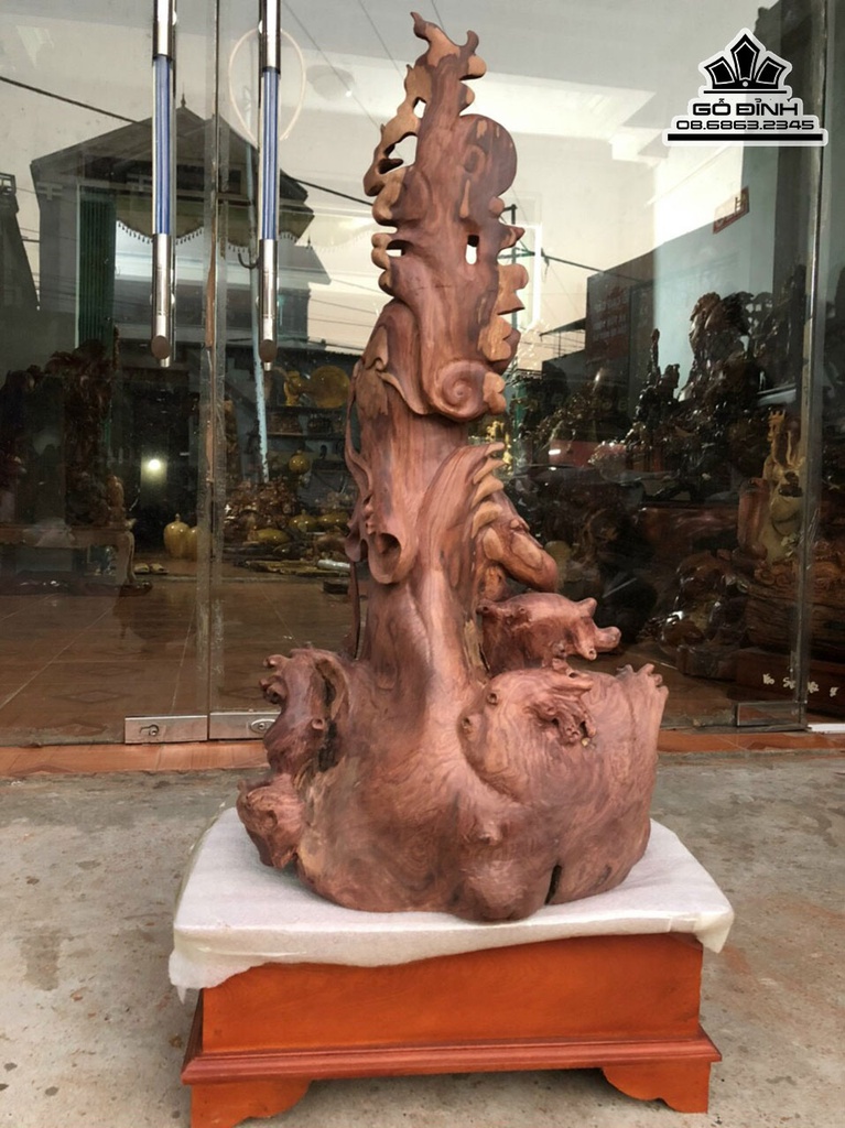 Tượng Phật Bà Quan Âm Gỗ Cẩm Cao 102 Ngang 45 Sâu 32 (cm) 1