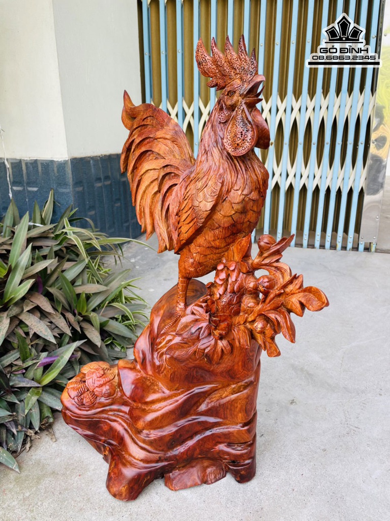 Tương Gà Trống Gỗ Hương Việt Cao 72 Ngang 55 Sâu 33 (cm) 0
