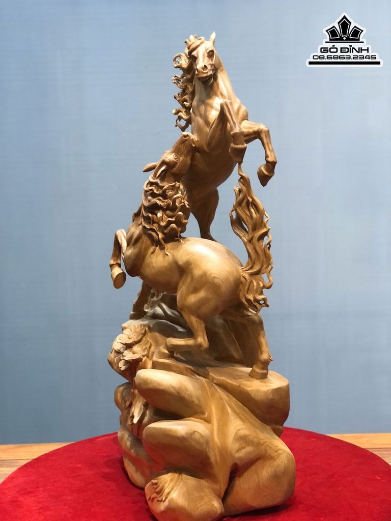 Tương Ngựa Phong Thủy Gỗ Ngọc Am Cao 82 Ngang 41 Sâu 27 (cm) 0