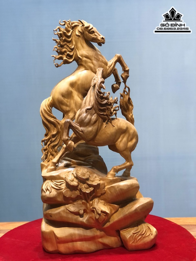Tương Ngựa Phong Thủy Gỗ Ngọc Am Cao 82 Ngang 41 Sâu 27 (cm) 1