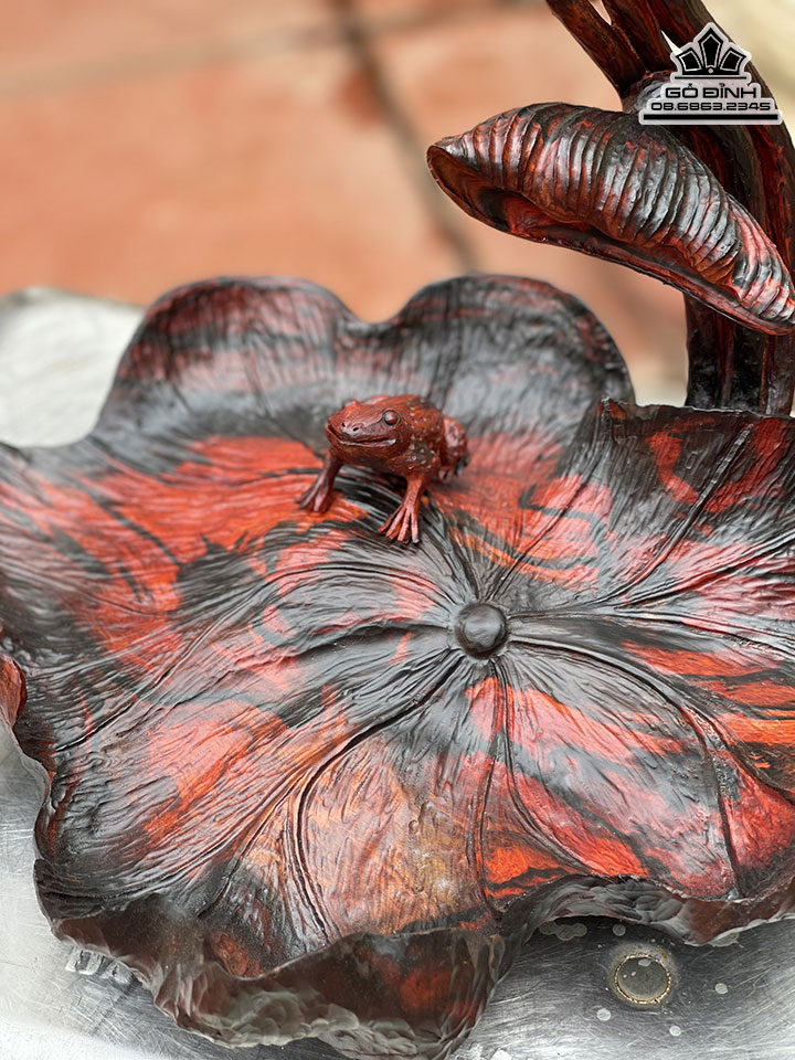 Tượng Hoa Sen Gôc Trắc Cao 32 Ngang 42 Sâu 30 (cm) 2