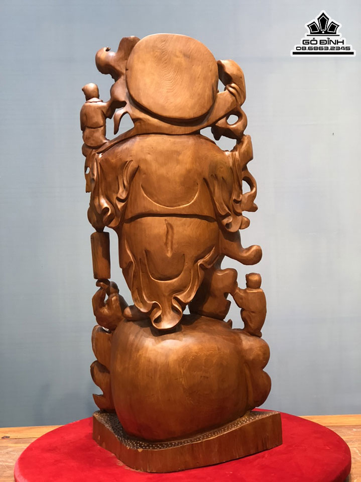 Tượng Phật Di Lặc Ngũ Phúc Gỗ Ngọc Am Cao 84 Ngang 45 Sâu 27 (cm) 0