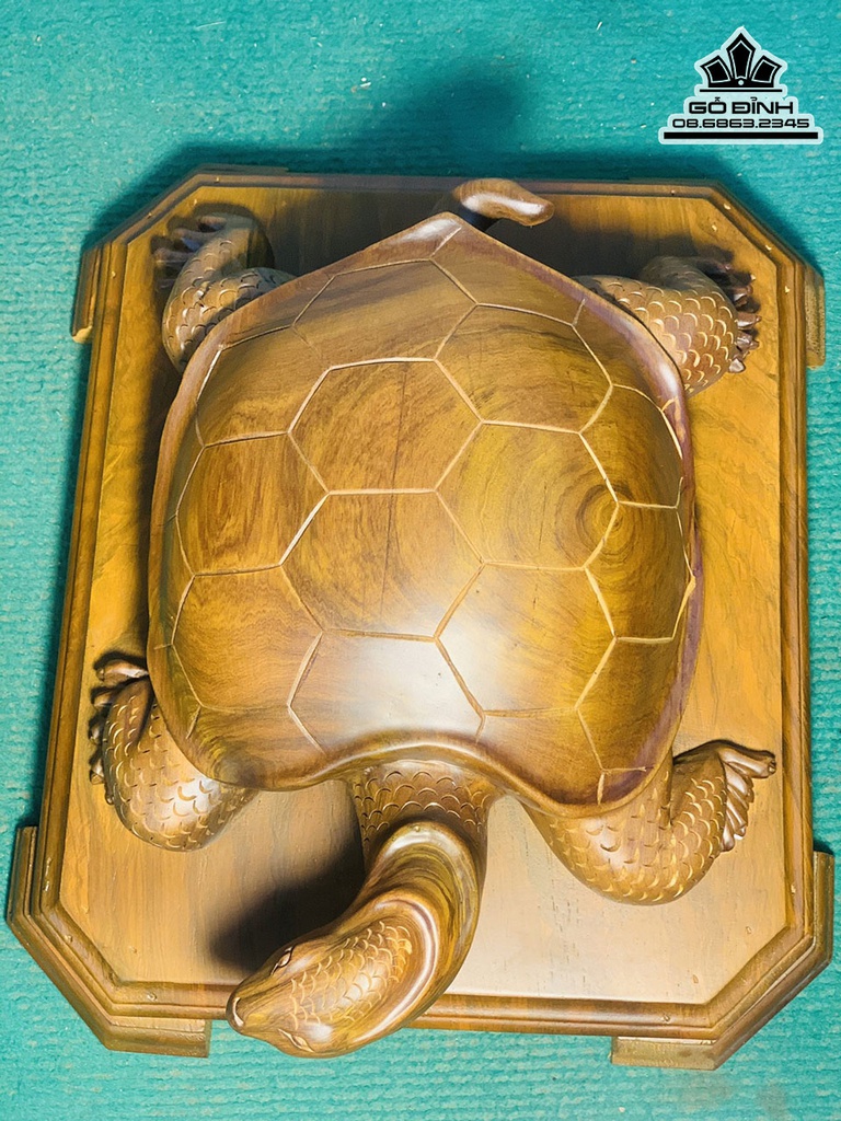 Tượng Rùa Gỗ Bách Xanh Cao 28 Ngang 31 Sâu 13 (cm) 0