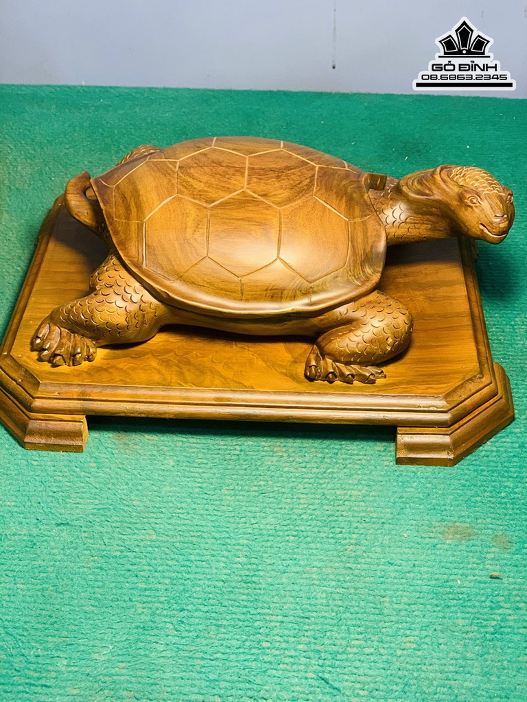 Tượng Rùa Gỗ Bách Xanh Cao 28 Ngang 31 Sâu 13 (cm) 2