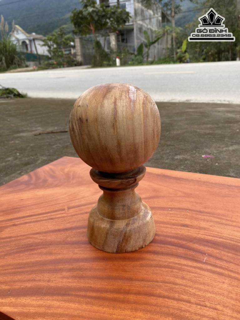 Quả Cầu Gỗ Ngọc Am Cao 19 Đường Kính 10 (cm) 2