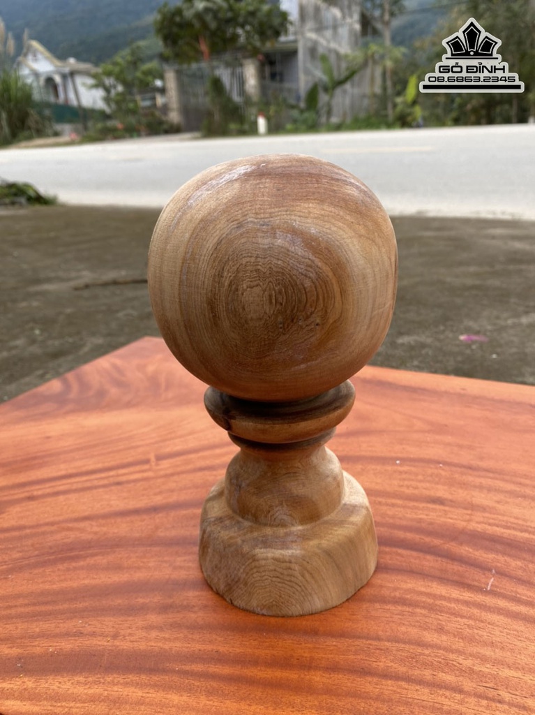 Quả Cầu Gỗ Ngọc Am Cao 19 Đường Kính 10 (cm) 3