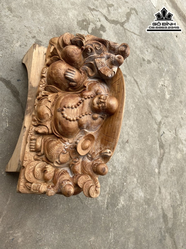 Tượng Phật Di Lặc Gỗ Ngọc Am Cao 26 Ngang 62 Sâu 21 (cm) 0