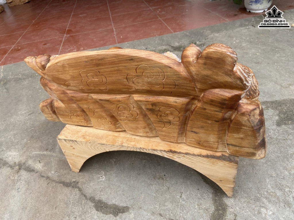 Tượng Phật Di Lặc Gỗ Ngọc Am Cao 26 Ngang 62 Sâu 21 (cm) 2