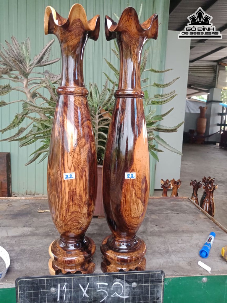 Cặp Tỳ Bà Gỗ Cẩm Sừng Cao 52 Đường Kính 11 (cm) 0