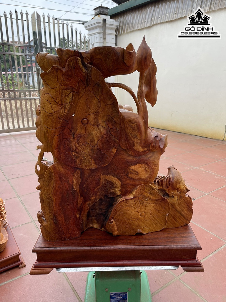 Tượng Phật Di Lặc Gỗ Hương Cao Cả Kỷ 77 Ngang 58 Sâu 30 (cm)5