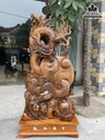 Tượng Rồng (Nhất Long) Gỗ Bách Xanh Cao Cả Kỷ 128 Ngang  56 Sâu 16 (cm) 0