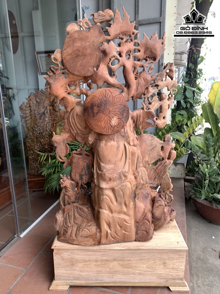 Tượng Phật Di Lặc Ngũ Phúc Gỗ Hương Cao Cả Kỷ 180 Ngang 92 Sâu 48 (cm) 3
