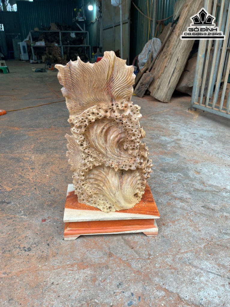 Tượng Cá Xiêm Gỗ Ngọc Am Cao 56 Ngang 34 Sâu 16 (cm) 1