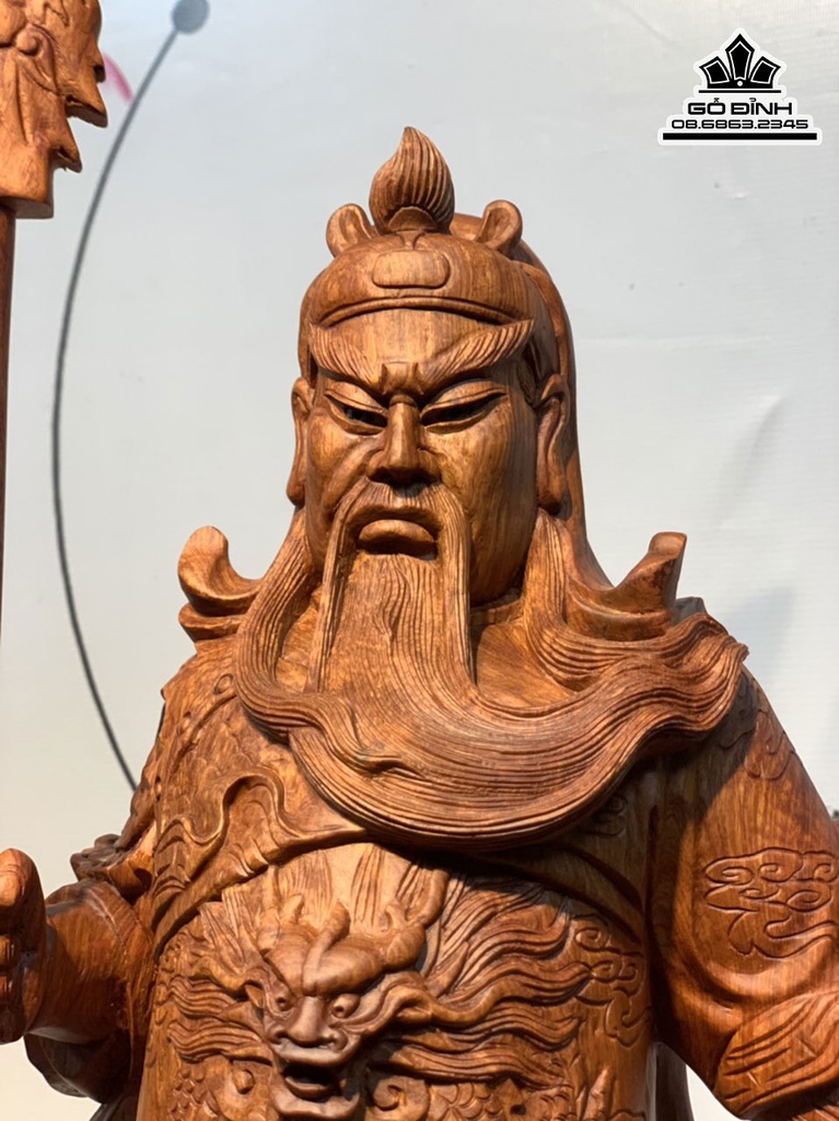 Tượng Quan Công Gỗ Hương Cao 76 Ngang 32 Sâu 20 (cm) 0