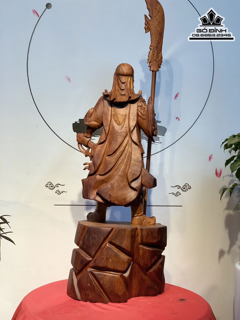 Tượng Quan Công Gỗ Hương Cao 76 Ngang 32 Sâu 20 (cm) 1
