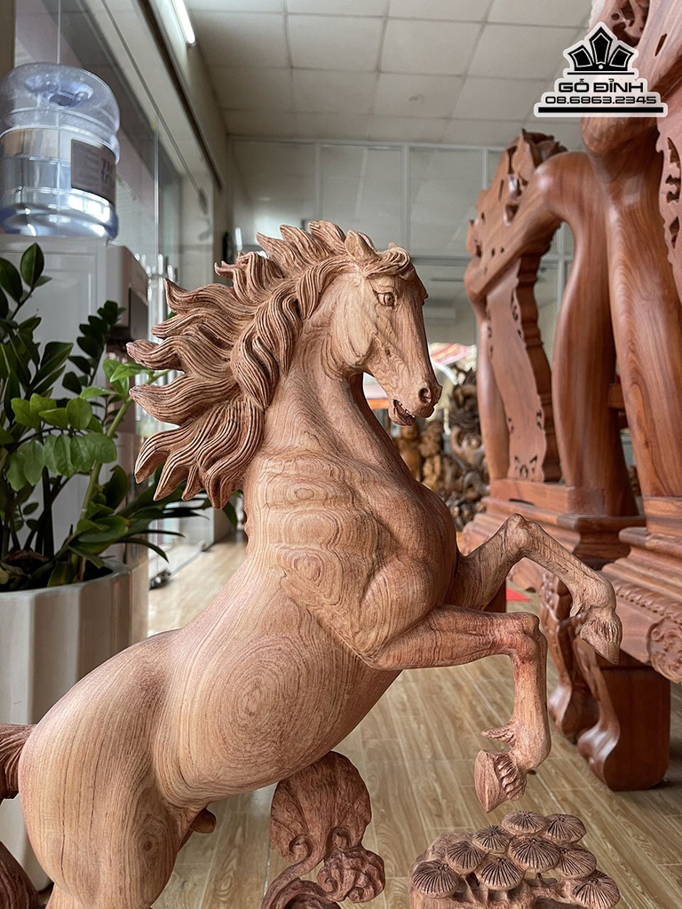 Tượng Ngựa (Nhất Mã) Gỗ Hương Cao Cả Kỷ 77 Ngang 44 Sâu 15 (cm) 3