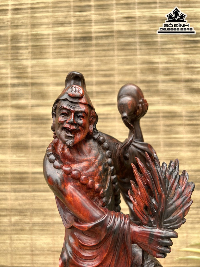 Tượng Tế Công Gỗ Trắc Cao 37 Ngang 15 Sâu 17 (cm) 1
