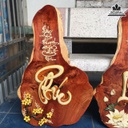 Tranh Gỗ Phúc Lộc Thọ Gỗ Hương Cao 75 Rộng 48 Dày 2 (cm) 0