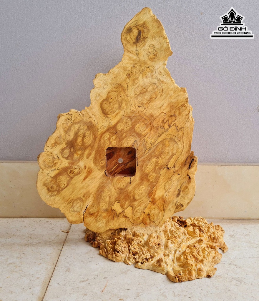 Tranh Đồng Hồ Gỗ Nu Nghiến Cao 48 Ngang 44 Rộng 25 (cm) 0