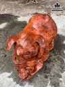 Tượng Heo Gỗ Nu Hương Cao 13 Ngang 25 Sâu 13 (cm) 4