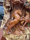 Tượng Ngựa (Song Mã Uyên Ương) Gỗ Hương Cao Cả Kỷ 147 Ngang 83 Sâu 35(cm) 5