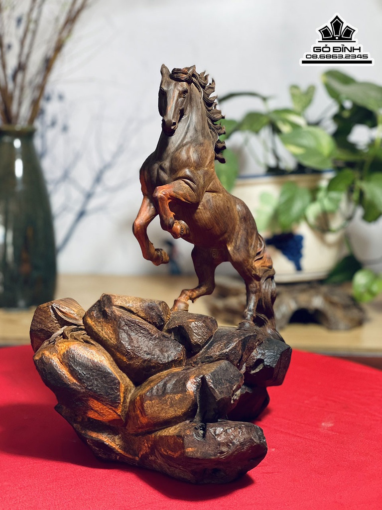 Tượng Ngựa (Nhất Mã) Gỗ Trắc Cao 34 Ngang 27 Sâu 23 (cm) 4