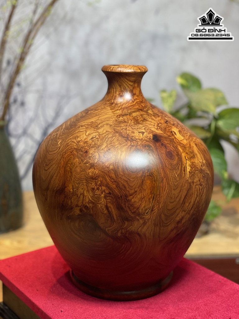Bình Chum Phú Quý Gỗ Nu Hương Cao 36 Đường Kính 30 (cm) 4