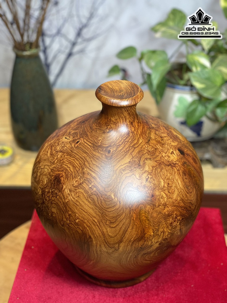 Bình Chum Phú Quý Gỗ Nu Hương Cao 36 Đường Kính 30 (cm) 7