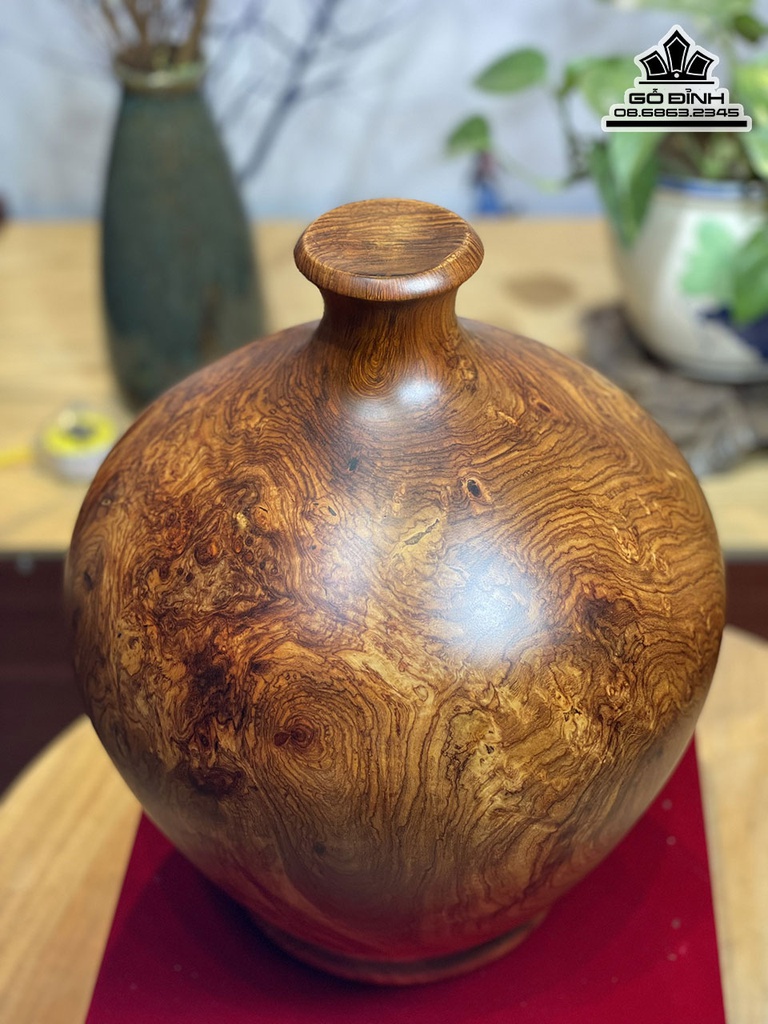 Bình Chum Phú Quý Gỗ Nu Hương Cao 36 Đường Kính 30 (cm) 8