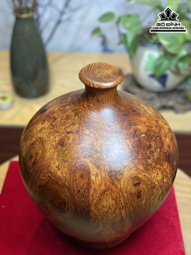Bình Chum Phú Quý Gỗ Nu Hương Cao 36 Đường Kính 30 (cm) 9
