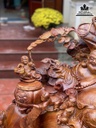 Tượng Phật Di Lặc Ngũ Phúc Gỗ Hương Cao Cả Kỷ 120 Ngang 96 Sâu 66 (cm) 7