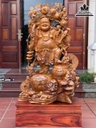 Tượng Phật Di Lặc Ngũ Phúc Gỗ Hương Cao Cả Kỷ 179 Ngang  90 Sâu 55 (cm) 4