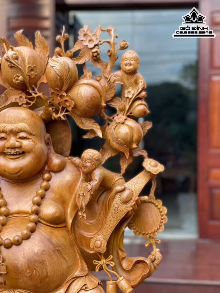 Tượng Phật Di Lặc Ngũ Phúc Gỗ Hương Cao Cả Kỷ 179 Ngang  90 Sâu 55 (cm) 7