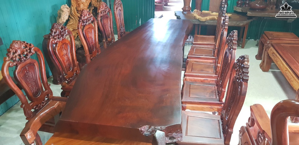 Bộ Bàn Ghế Gỗ Sao Dài 3100 Rộng 80 Dày 13.5 (cm) 3