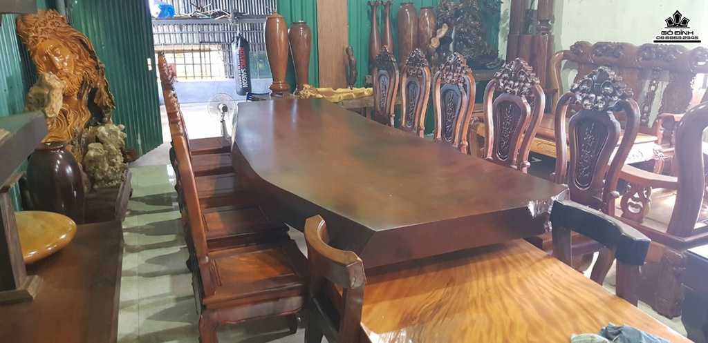 Bộ Bàn Ghế Gỗ Sao Dài 3100 Rộng 80 Dày 13.5 (cm) 6