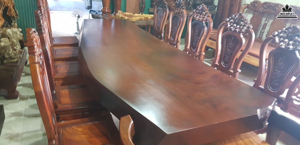 Bộ Bàn Ghế Gỗ Sao Dài 3100 Rộng 80 Dày 13.5 (cm) 9