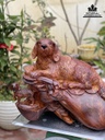 Tượng Chó Gỗ Hương Cao 40 Ngang 48 Sâu 26 (cm) 3
