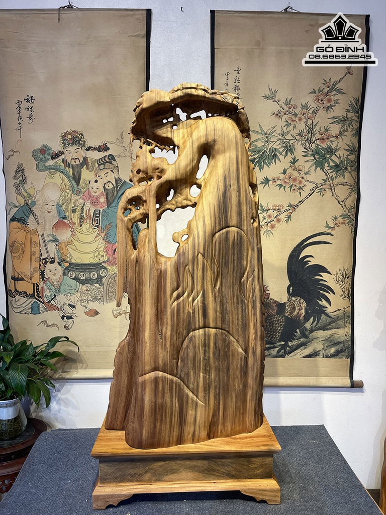 Tượng Phúc Lộc Thọ Gỗ Ngọc Am Cao 96 Ngang 46 Sâu 23 (cm) 6