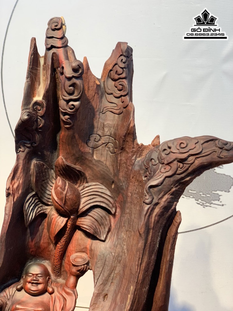 Tượng Phật Di Lặc Gỗ Trắc Cao 68 Ngang 37 sâu 15 (cm) 0