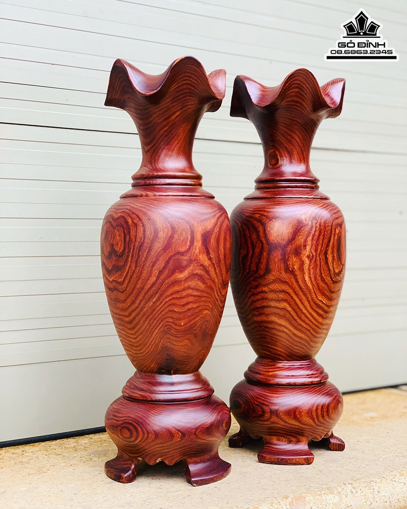 Lục Bình Gỗ Trắc Cao 40 Đường Kính 13 (cm) 0